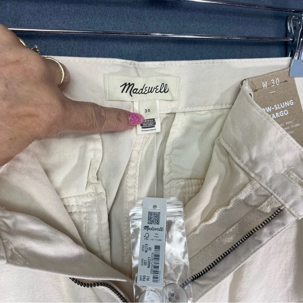 Madewell NWT Low Slung Straight Cargo Pants Size 30 - Picture 10 of 12